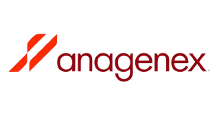 The Anagenex logo. The word Anagenex is in brown, with a red, stylized symbol to the left.