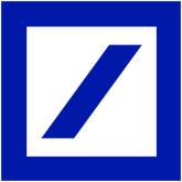 A blue rectangle frames a black square containing a blue, slanted rectangular shape.
