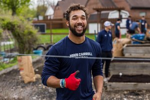 Student Thumbs up Garden Service