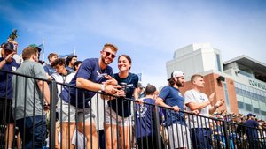 Students Stadium Railing Clapping