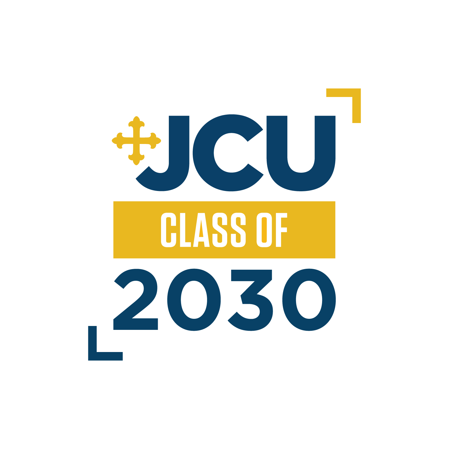 JCU Class of 2030 badge, white background