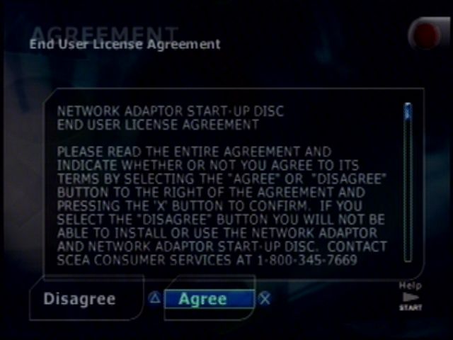 Image showing a screenshot for ps21 user agreement screen