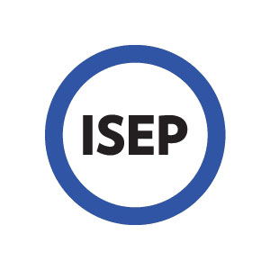 ISEP text in a blue circle