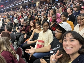 Students in Seats at Cavs Game