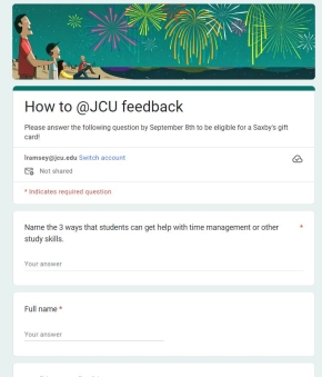 How to at JCU form