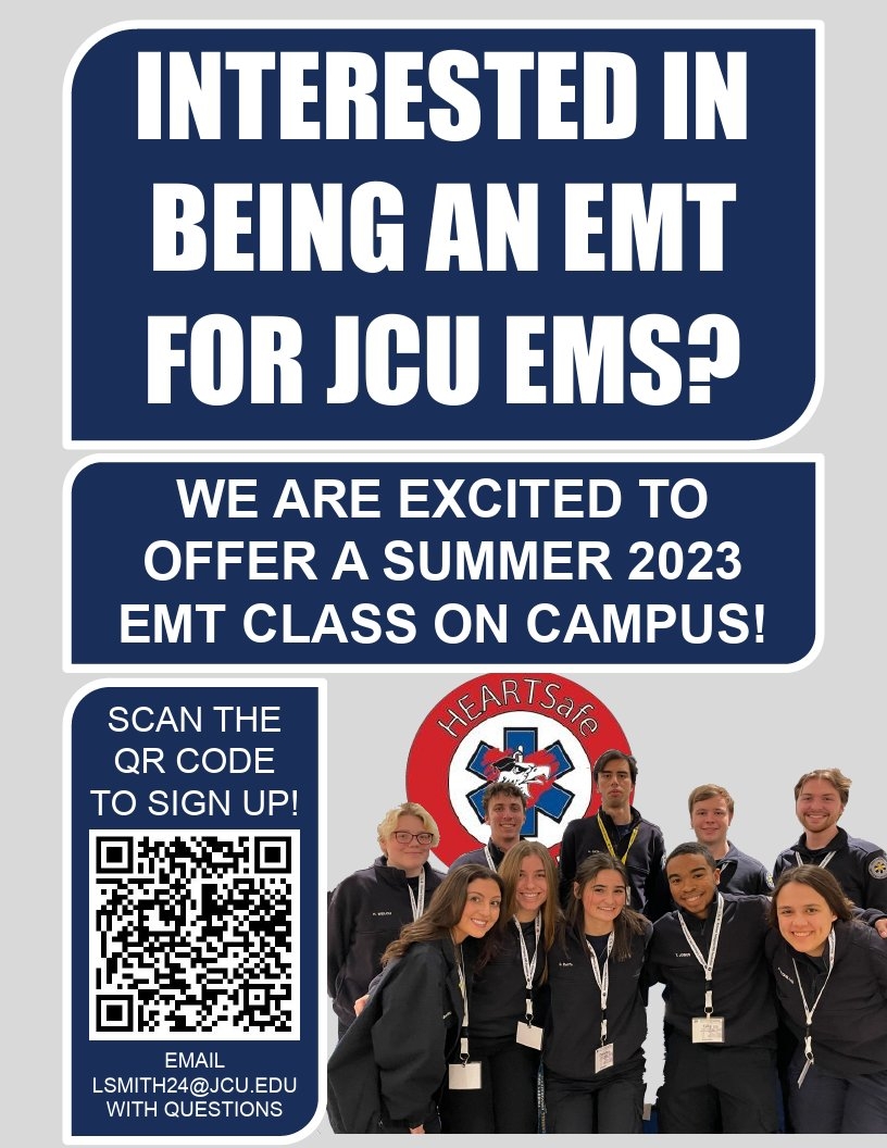 Interested in being an EMT for JCU EMS?