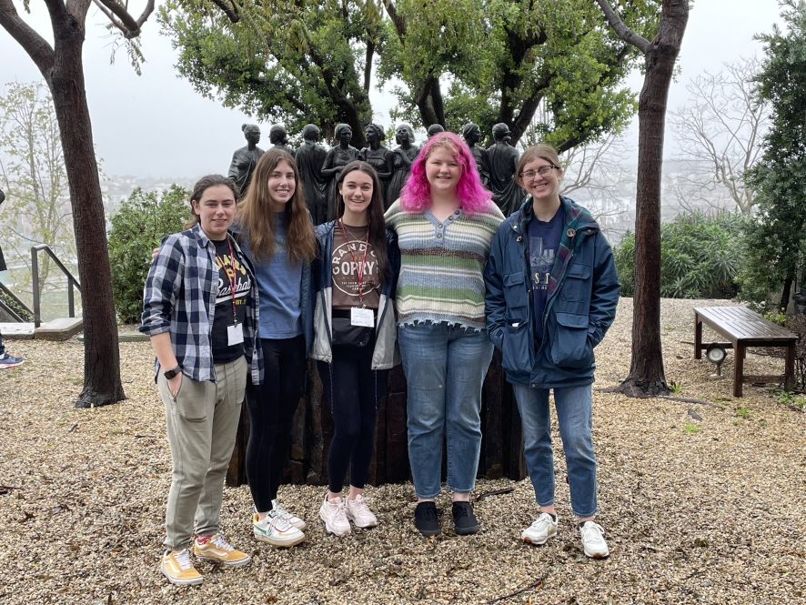 Honors students attending the AJCU Honors Conference at Loyola Marymount (Los Angeles, Spring 2023)