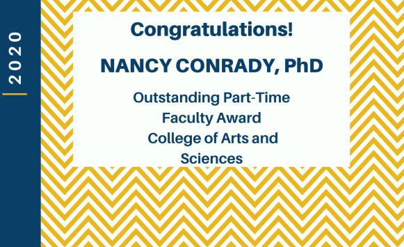 Dr. Conrady named Outstanding Part-time Faculty