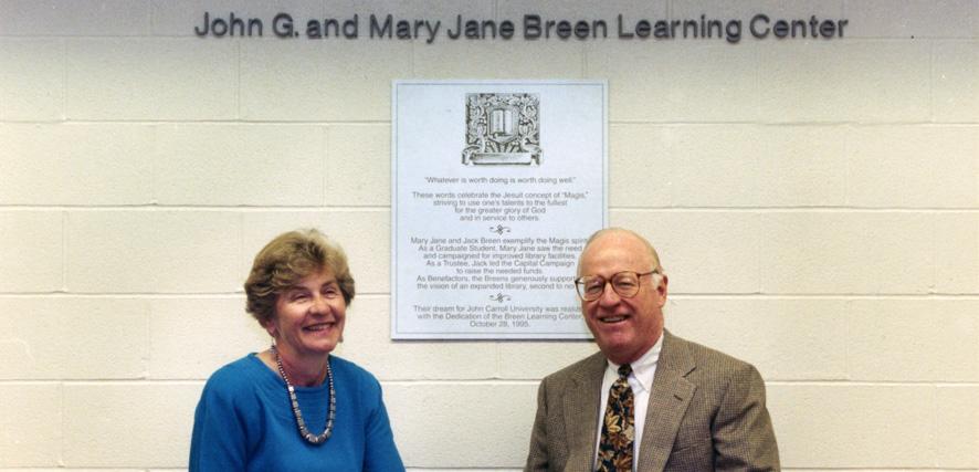 Jack and Mary Jane Breen celebrate the opening of their learning center. 