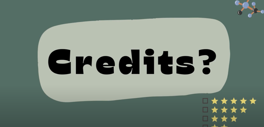 Slide that says: "credits?"