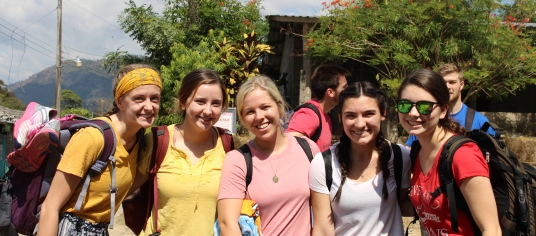 Students on an immersion trip.